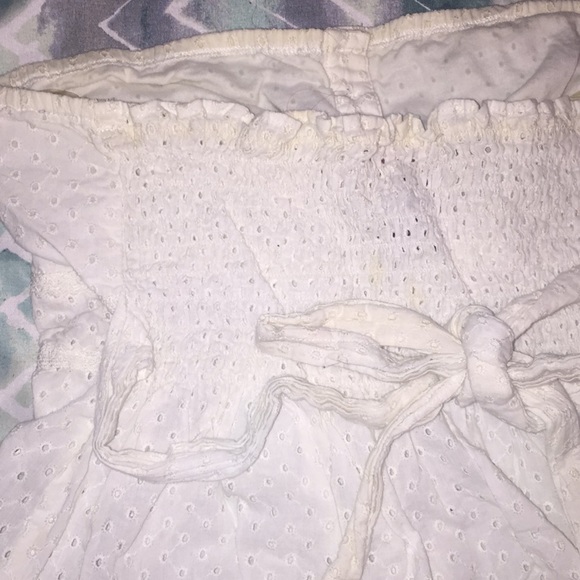 Large Pink Collection strapless white shirt - Picture 5 of 7